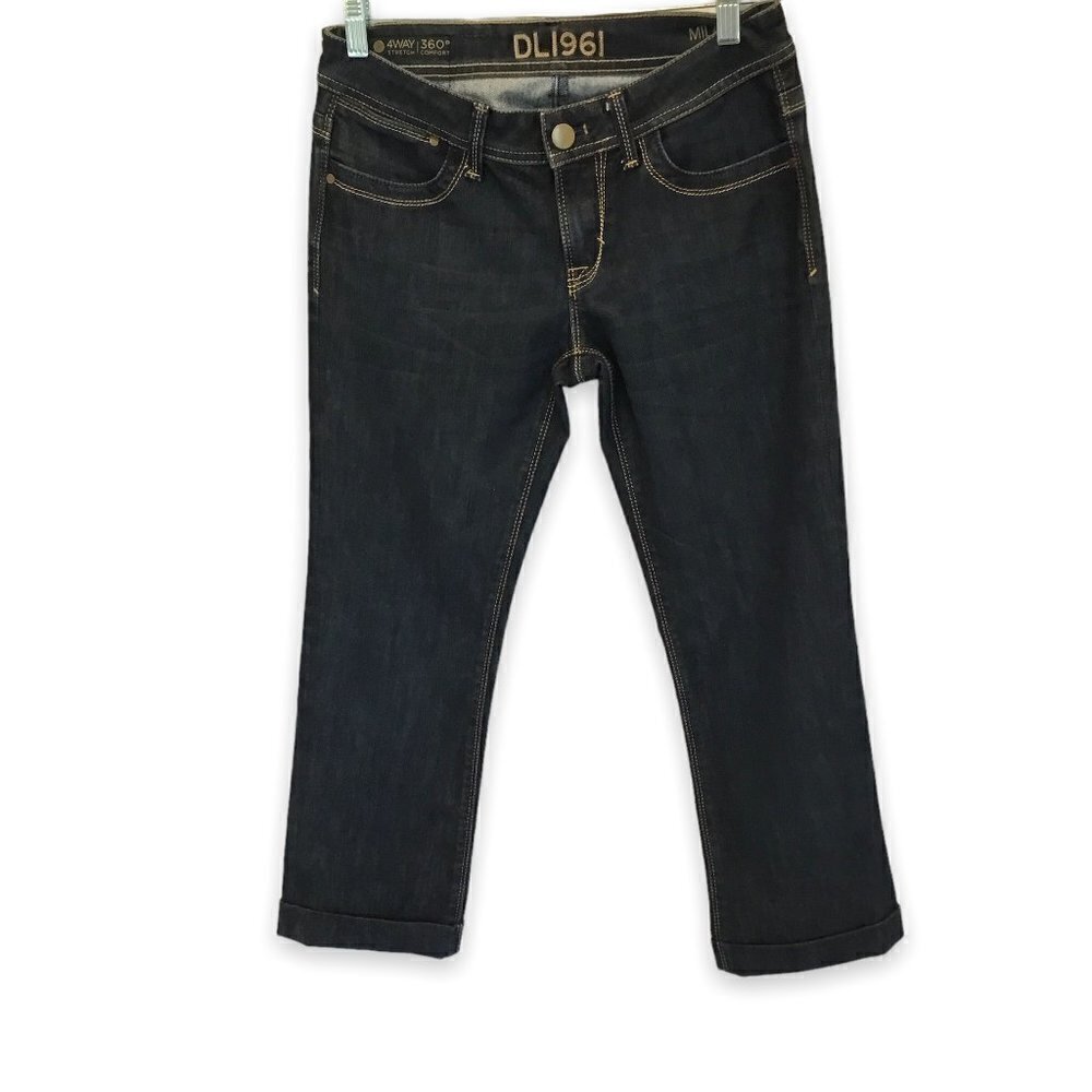 DL1961Premium Denim Jeans Milano Bootcut Women's Size 27 Dark Wash 5-Pocket Dark